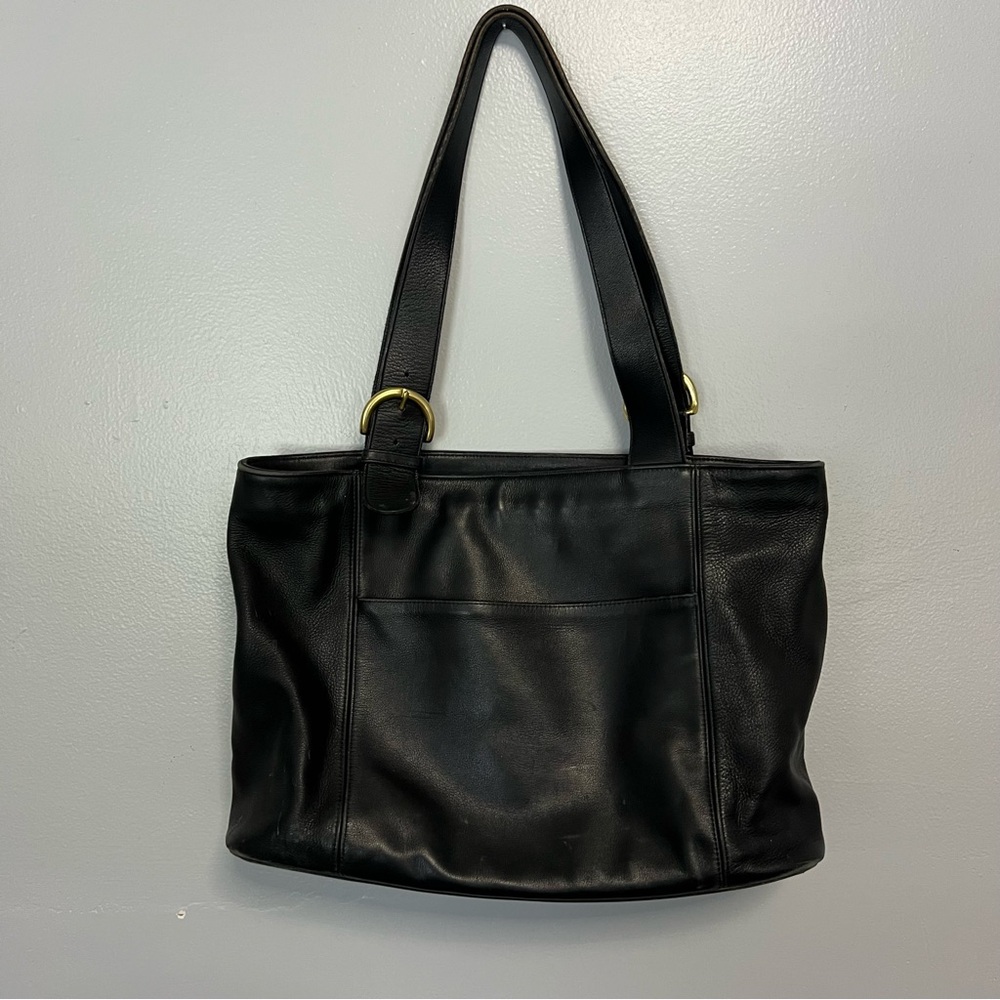 Vintage Coach | SOHO Collection, Zip Tote Black Leather with Brass Hardware